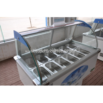 12 trays salad display refrigerator